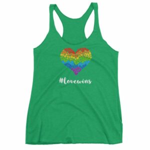 Pride Hashtag Love Wins Mosaic Rainbow Heart Pride Women's tank top - Image 10