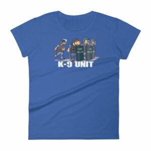 Police K9 Unit Sheepdog LEO Police Dog Funny Women's T-Shirt - Image 9