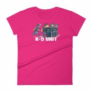 Police K9 Unit Sheepdog LEO Police Dog Funny Women's T-Shirt - Image 16