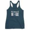 Nurses Rule Rock On Hand Nurse Support Women's tank top - Image 3