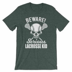 Beware Serious Lacrosse Kid Lacrosse Lovers T-Shirt - Image 3