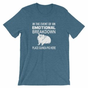 In Case of Emotional Breakdown Place Guinea Pig Here T Shirt - Image 3