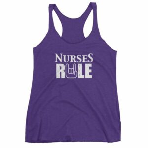 Nurses Rule Rock On Hand Nurse Support Women's tank top - Image 7