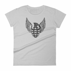 Grenade and Wings - Vintage Pineapple Hand Grenade Women's T-Shirt - Image 8
