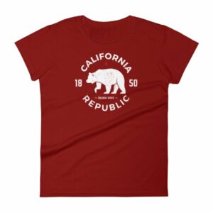 California Republic State Bear 1850 Golden State Women's T-Shirt - Image 14
