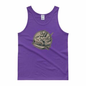 Surfing T-Rex Cool Surfing Dinosaur Tank top - Image 3
