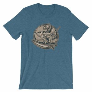 Surfing T-Rex Cool Surfing Dinosaur T-Shirt - Image 3
