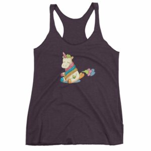 Cute Unicorn Farting Rainbow Clouds Funny Unicorn Women's tank top - Image 8