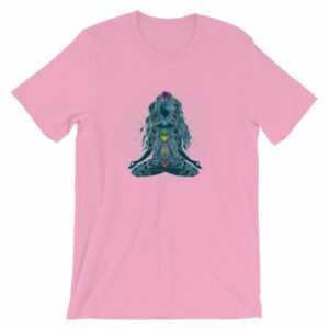 Meditating Lotus Asana Seven Chakras Meditation Yoga T-Shirt - Image 14
