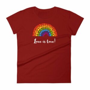 Pride Love is Love Mosaic Rainbow Pride Month Women's T-Shirt - Image 14
