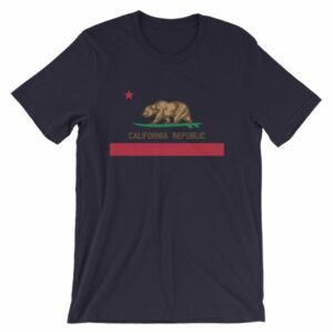 California Republic Surfing Bear State Flag T-Shirt - Image 4