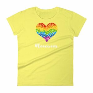 Pride Hashtag Love Wins Mosaic Rainbow Heart Pride Women's T-Shirt - Image 12