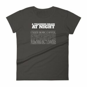 A Teachers Brain At Night Funny Teachers Women's T-Shirt - Image 2