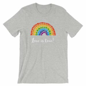 Pride Love is Love Mosaic Rainbow Pride Month T-Shirt - Image 12