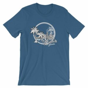 South Beach Miami Florida Vintage Beach T-Shirt - Image 9