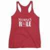 Nurses Rule Rock On Hand Nurse Support Women's tank top - Image 11