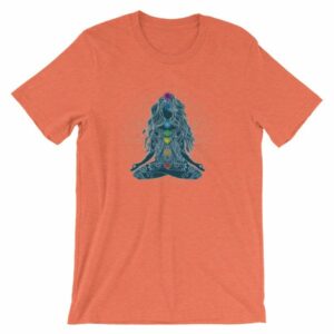 Meditating Lotus Asana Seven Chakras Meditation Yoga T-Shirt - Image 12