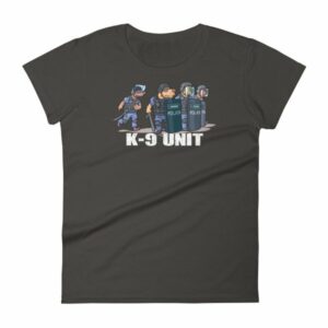 Police K9 Unit Sheepdog LEO Police Dog Funny Women's T-Shirt - Image 2