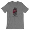 Never Fearful Heart Hand Grenade Retro Art T-Shirt - Image 10
