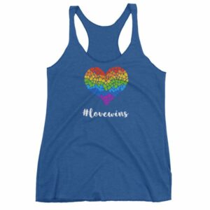Pride Hashtag Love Wins Mosaic Rainbow Heart Pride Women's tank top - Image 9