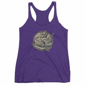Surfing T-Rex Cool Surfing Dinosaur Women's tank top - Image 7