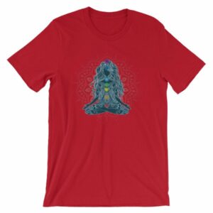 Meditating Lotus Asana Seven Chakras Meditation Yoga T-Shirt - Image 13