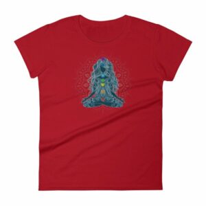 Meditating Lotus Asana Seven Chakras Meditation Yoga Women's T-Shirt - Image 16