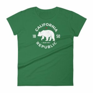 California Republic State Bear 1850 Golden State Women's T-Shirt - Image 8