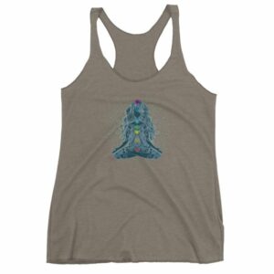 Meditating Lotus Asana Seven Chakras Meditation Yoga Women's tank top - Image 6
