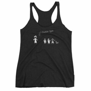 Husband Wanted Stick Figure Family Position Open Women's tank top