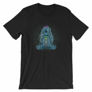 Meditating Lotus Asana Seven Chakras Meditation Yoga T-Shirt