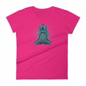 Meditating Lotus Asana Seven Chakras Meditation Yoga Women's T-Shirt - Image 15