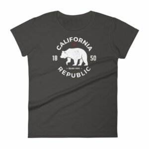 California Republic State Bear 1850 Golden State Women's T-Shirt - Image 2