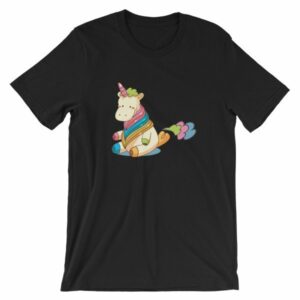Cute Unicorn Farting Rainbow Clouds Funny Unicorn T-Shirt