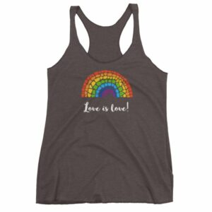 Pride Love is Love Mosaic Rainbow Pride Month Women's tank top - Image 2