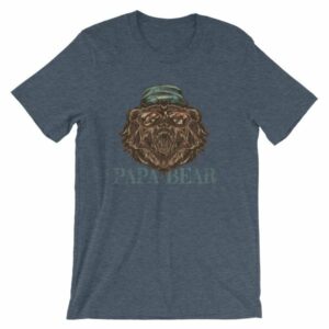 Papa Bear Grizzly Bear Daddy T-Shirt - Image 10