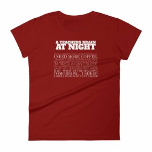 A Teachers Brain At Night Funny Teachers Women's T-Shirt - Image 12