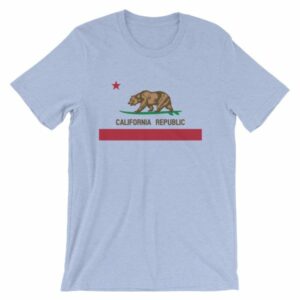 California Republic Surfing Bear State Flag T-Shirt - Image 12