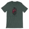 Never Fearful Heart Hand Grenade Retro Art T-Shirt - Image 3