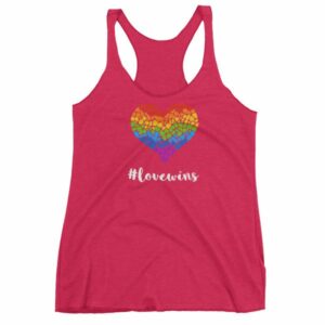 Pride Hashtag Love Wins Mosaic Rainbow Heart Pride Women's tank top - Image 13