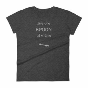 Live One Spoon At A Time Spoonies Chronic Illness Women's T-Shirt - Image 3
