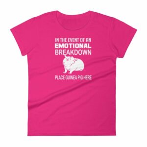 In Case of Emotional Breakdown Place Guinea Pig Here Women's T Shirt - Image 16