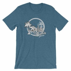 South Beach Miami Florida Vintage Beach T-Shirt - Image 3