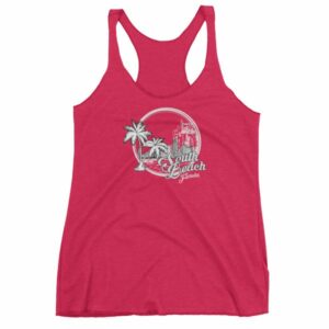 South Beach Miami Florida Vintage Beach Women's tank top - Image 13