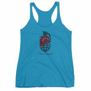 Never Fearful Heart Hand Grenade Retro Art Women's tank top - Image 11