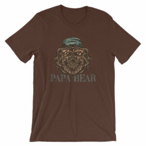 Papa Bear Grizzly Bear Daddy T-Shirt - Image 2