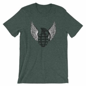 Grenade and Wings - Vintage Pineapple Hand Grenade T-Shirt - Image 2