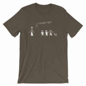 Wife Wanted Stick Figure Family Wife Position Open T-Shirt - Image 9