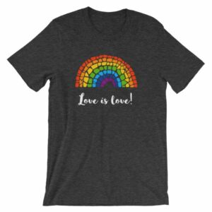 Pride Love is Love Mosaic Rainbow Pride Month T-Shirt - Image 8