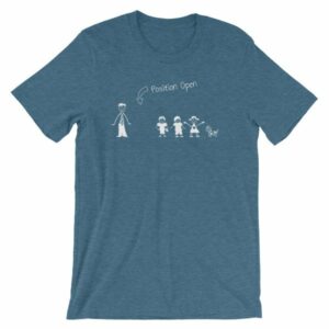 Wife Wanted Stick Figure Family Wife Position Open T-Shirt - Image 2
